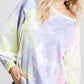 Tie-dye Puff Long Sleeve Top