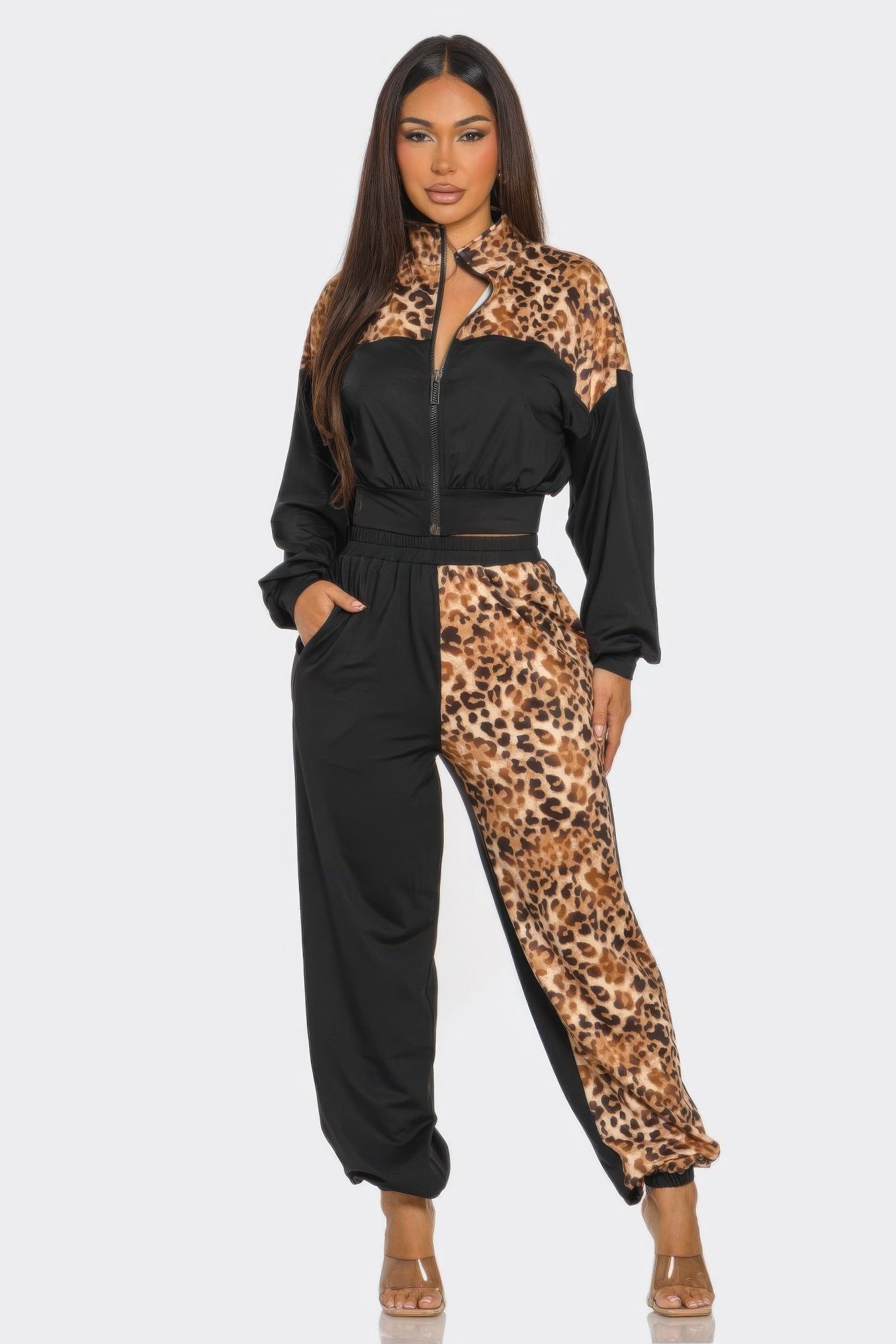 Animal Print Jogger  Set