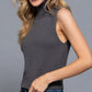 Sleeveless Turtle Neck Sweater Top