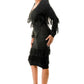 Knit Long Sleeve Fringe Dress