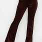 Glittery Flare High-rise Elastic Pants