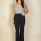 High Waist Stretch Crepe Flare Pants