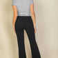 High Waist Stretch Crepe Flare Pants