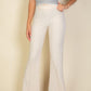 High Waist Stretch Crepe Flare Pants