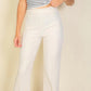 High Waist Stretch Crepe Flare Pants