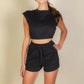 Cap Sleeve Top And Shorts Sets