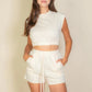 Cap Sleeve Top And Shorts Sets