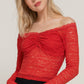 Off The Shoulder Stretch Lace Top