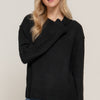 Long Slv Mock Neck Raised Seam Sweater