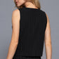 V-Neckline Pin Stripe Woven Vest