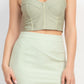 Sleeveless Line Detailed Bustier Tank Top