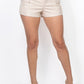 Faux Leather Cargo Mini Shorts