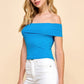 Off Shoulder Ribbed Top