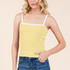 Scallop Edge Detail Cami Top W/ Bow Detail