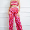 Bra Top And Wide Leg Pants Set