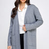 Basic Soft Long Line Open Front Sweater Cardigan