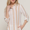 Long Slv Wide Stripe Woven Shirt