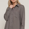 Long Sleeve Linen Blend Shirt