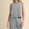 Mineral Wash Sleeveless Top