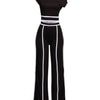 Color Contrast Detailed Off Shoulder Set