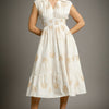 Tropical Breeze Embroidered Midi Dress