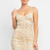 Ruched Floral Cami Dress