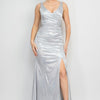 Side Slit Ruched Maxi Dress
