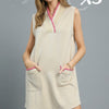 Luxeknit Sleeveless Ruffle Trim Pocket Dress