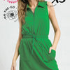 Zip Front Casual Mini Dress