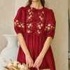 Poplin Front Ribbon Tie Baby Doll Dress