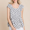 Paisley Flutter Sleeves Top