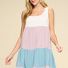 Color Block Babydoll Dress
