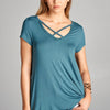 Solid Rayon Jersey Tunic Top