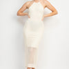 Halter Neck Open-back Midi Dress
