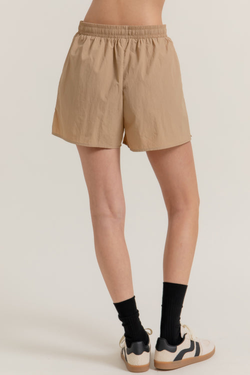 Anorak Side Slit Workout Shorts