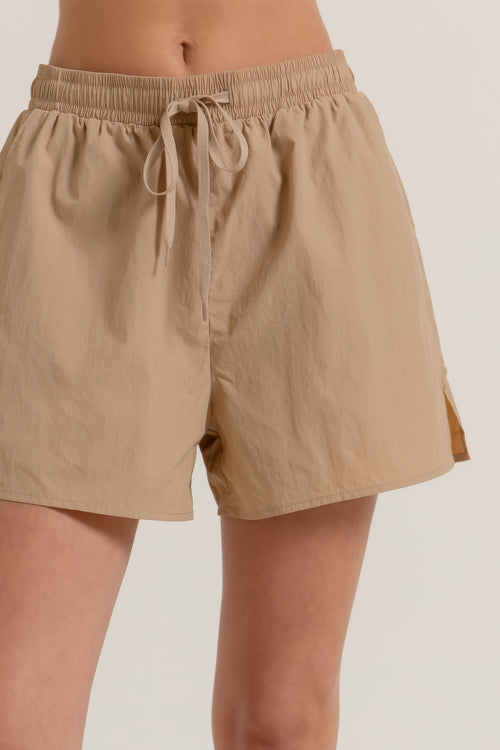 Anorak Side Slit Workout Shorts