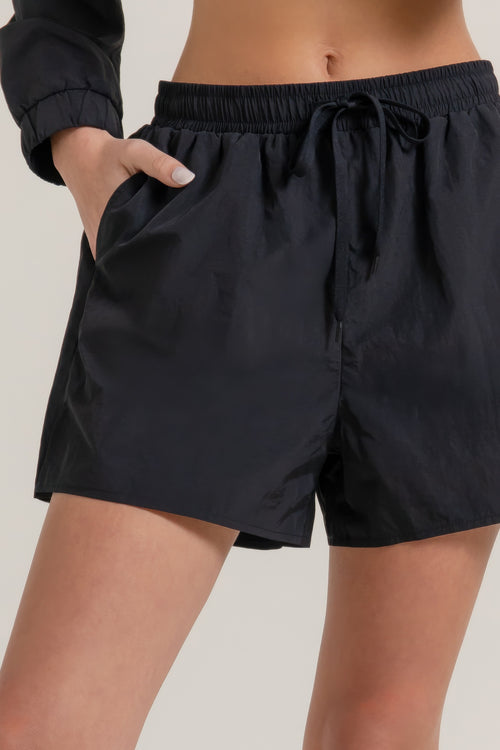 Anorak Side Slit Workout Shorts