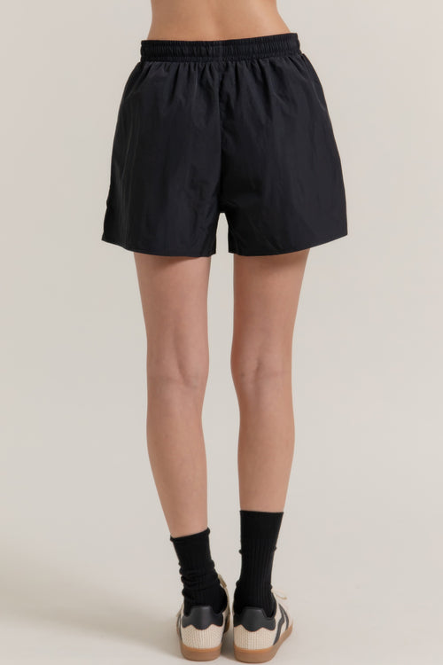 Anorak Side Slit Workout Shorts