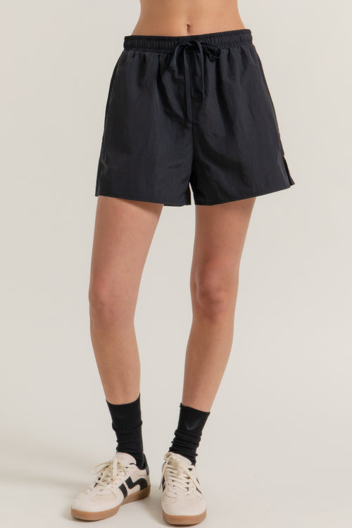 Anorak Side Slit Workout Shorts