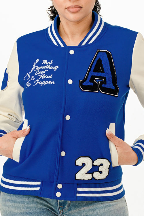 Patch Varsity Bomber Jacket