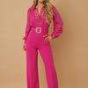 Crochet Detailed Woven Top Fashon Jumpsuit