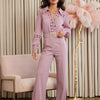 Crochet Detailed Woven Top Fashon Jumpsuit