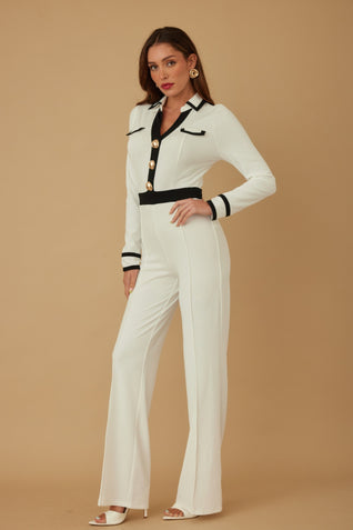 Button Trio Jumpsuit