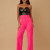 High Waist Pants With Buckle Belt