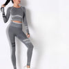 Seamless Long Sleeve Solid Yoga Set