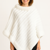 Elegant Faux Fur Winter White Poncho