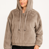 Plush Zip-Up Hooded Jacket