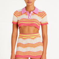 Zig Zag Crochet Two Piece Set