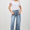 Mid Rise Cuffed Jeans With Stretch