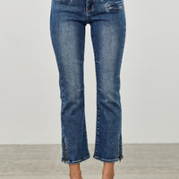 Mid Rise Skinny Crop Tummy Control jeans with built-in tummy control and cropped length, ideal for a sleek silhouette.